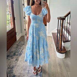 Free People Blue Floral Dress